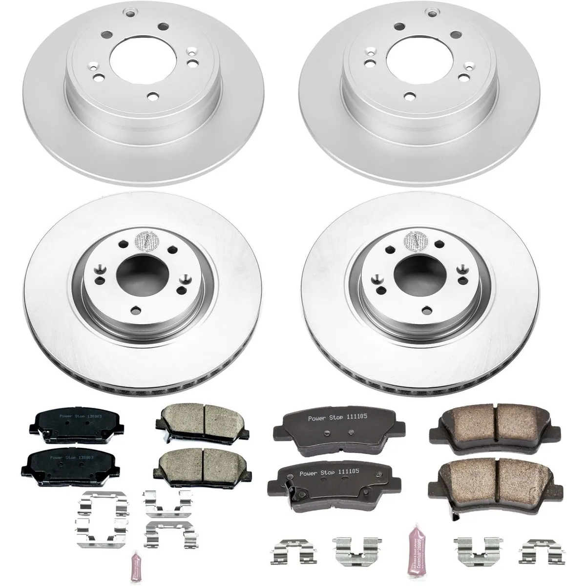 Z17 Geomet Coated Rotor Kit: Genuine Geomet Fully Coated Rotors; Ceramic Pads W/Hardware product image