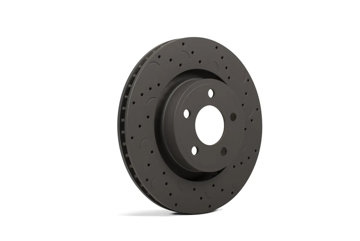 Talon Cross Drilled And Slotted Brake Rotors; Front; Vented Rotor; 12.01 in. Dia.; 2.50 in. Height; product image