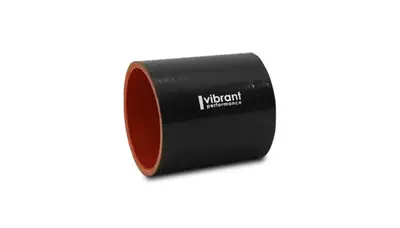 Vibrant Performance Straight Hose Coupler; 3.75 in. ID; 3 in. Length; 21 PSI Maximum Operating Pressure; 0.2 in. Wall Thickness; Gloss Black;