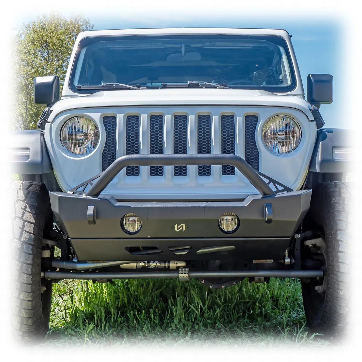 Jeep JK/JL/JT Front Bumper with Welded-On Bull Bar & Skid Plate | 2007–2025 product image
