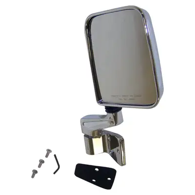 Crown Automotive Jeep Replacement Crown Automotive Jeep Replacement 82201772C Right Manual Folding Mirror for 87-06 Jeep YJ, TJ Wrangler, 87/02 Style, Chrome