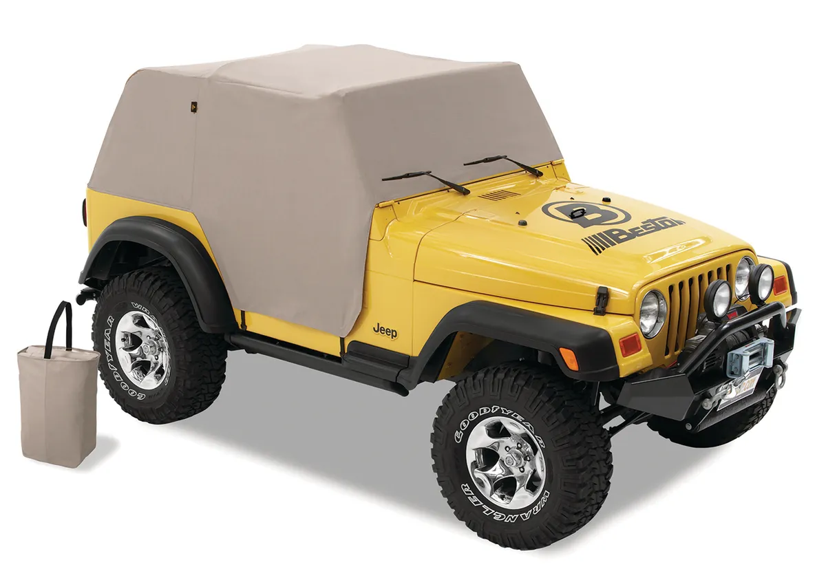 All Weather Jeep Trail Cover For Jeep 1992-1995 Wrangler YJ Charcoal/Gray Bestop product image