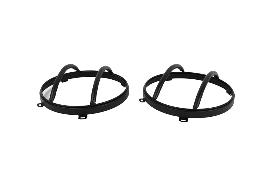 Jeep JK Euro Headlight Guards Pair 07-18 Wrangler JK Textured Black Kentrol product image