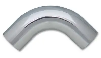 Vibrant Performance 90 Degree Aluminum Bend; 4.5 in. O.D.; 6.75 in. Centerline Radius; 4 in. Leg Length From Targent; 2.3MM Wall Thickness; 6063 Aluminum; Polished;