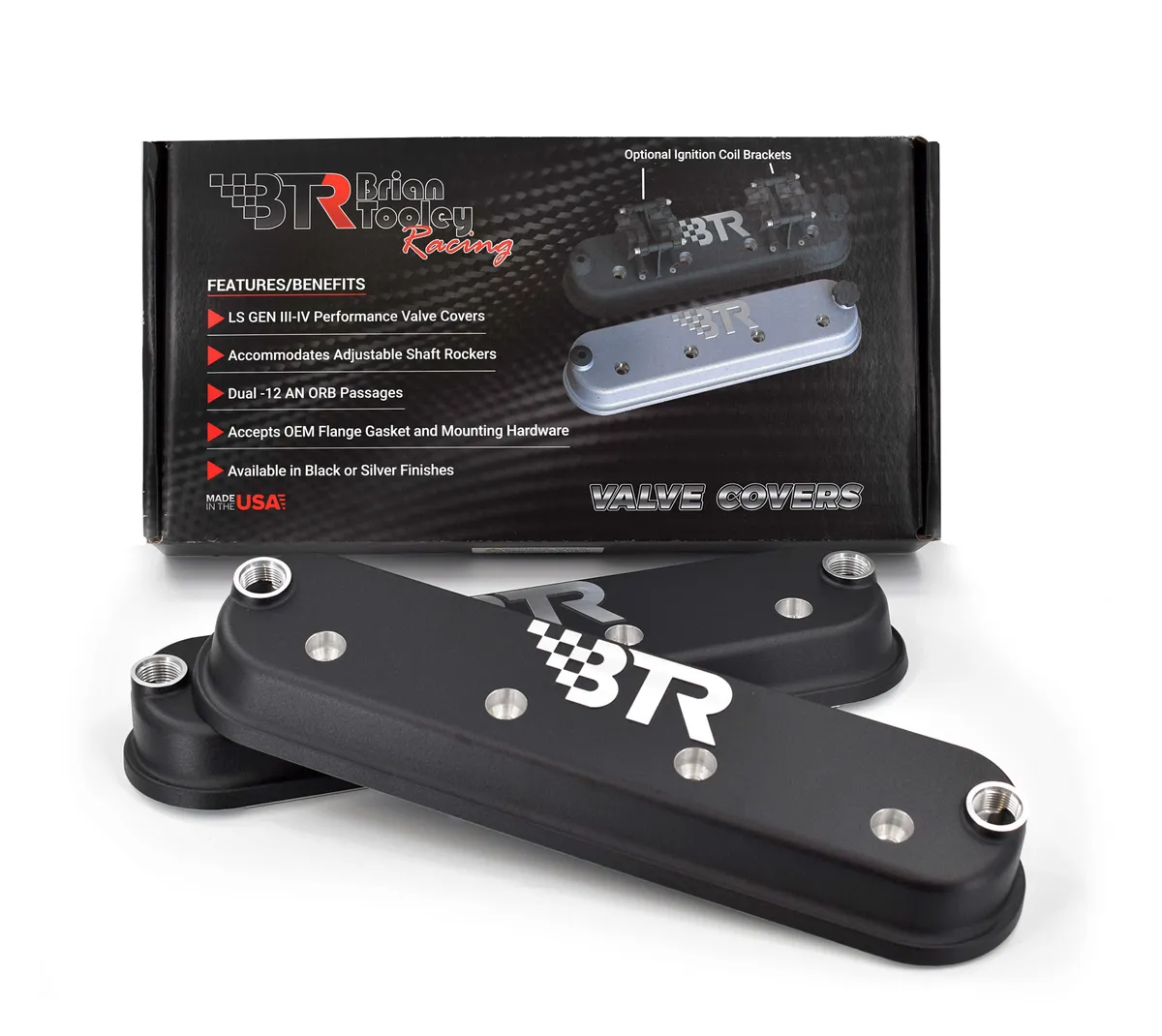 Brian Tooley Racing Valve Cover Assembly Black w/o Coil Mounts