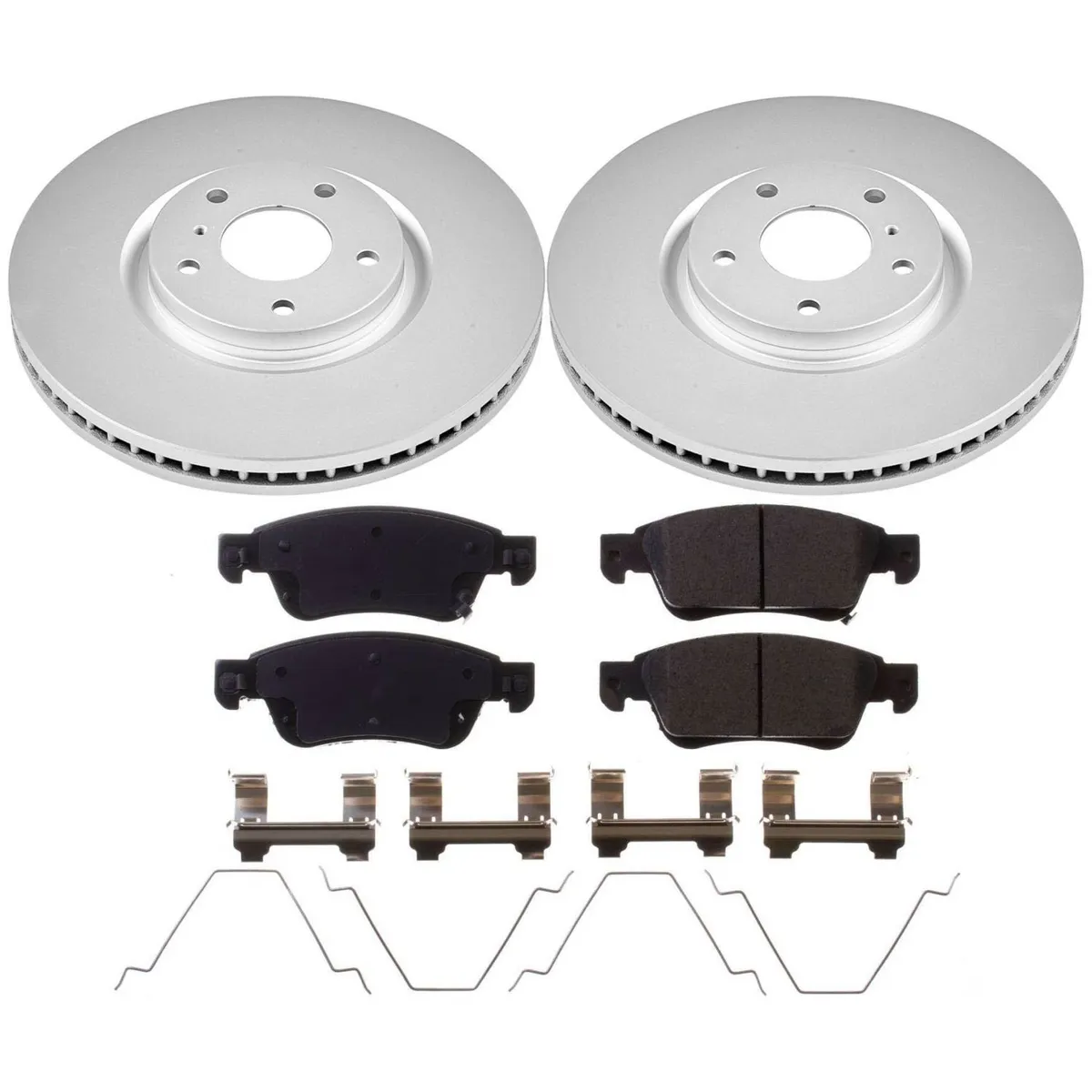 Z17 Geomet Coated Rotor Kit: Genuine Geomet Fully Coated Rotors; Ceramic Pads W/Hardware product image