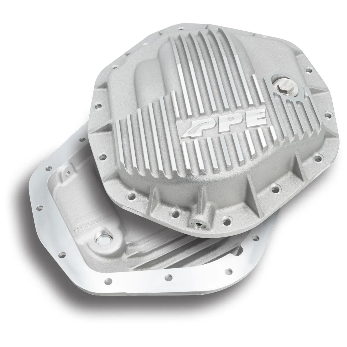 Heavy Duty Cast Aluminum Rear Differential Cover GM/Ram 2500/3500 HD Raw PPE Diesel Silver product image