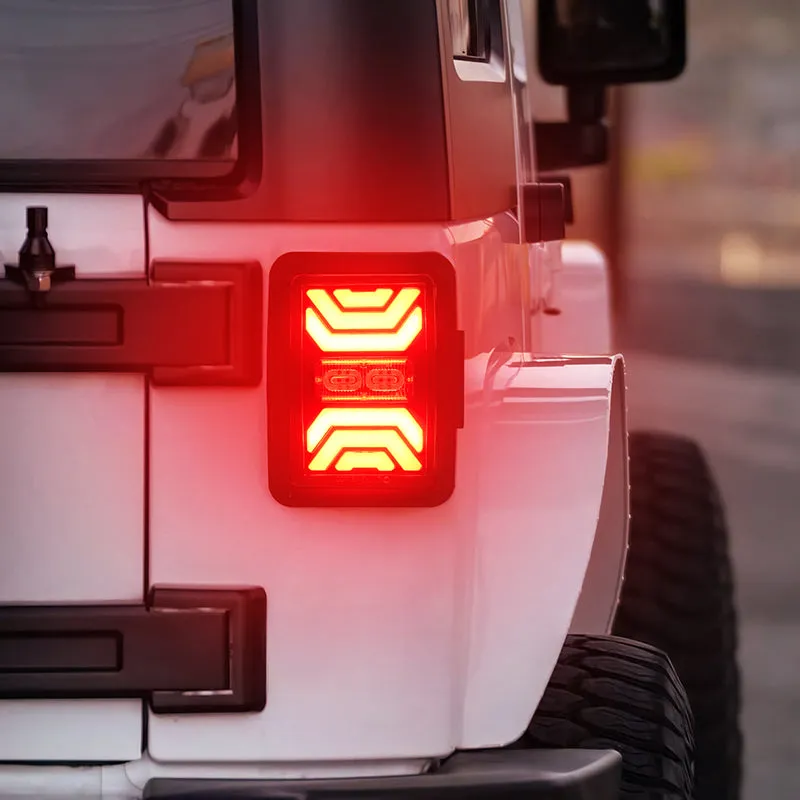 Smoked LED Tail Lights for Jeep Wrangler JK 2007-2018 product image