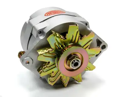 Power Master Racing Alternator; 12si; Straight Mount; 85 Amp; 55 Idle; 1 Groove V Type Pulley; Natural;
