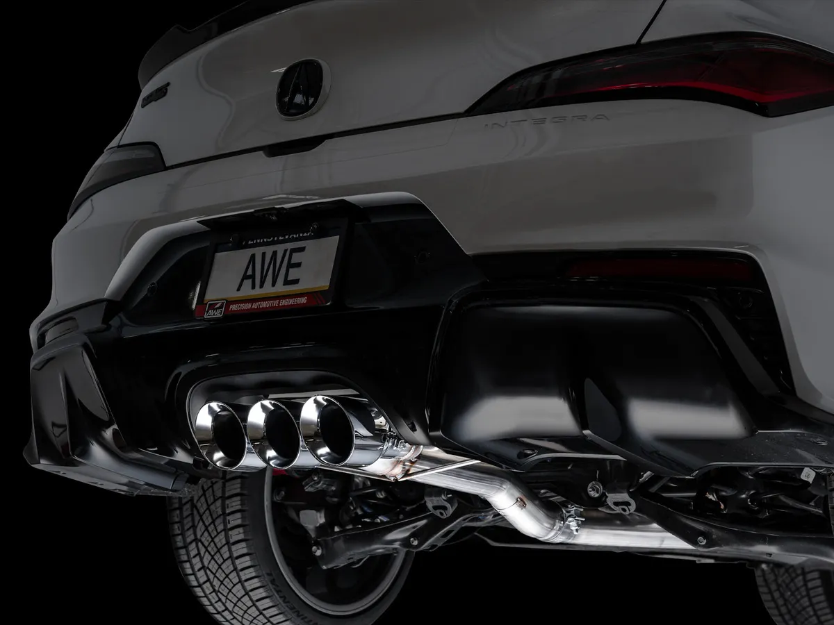AWE Track Edition Exhaust for DE5 Integra Type-S - Triple Chrome Silver Tips product image