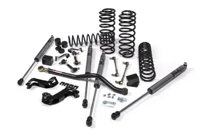 JKS 2018-2024 Jeep Wrangler JL J-Kontrol 3 Inch Lift Kit 2 Door w/Fox Adventure Series Shocks Standard Rate Coils JSPEC