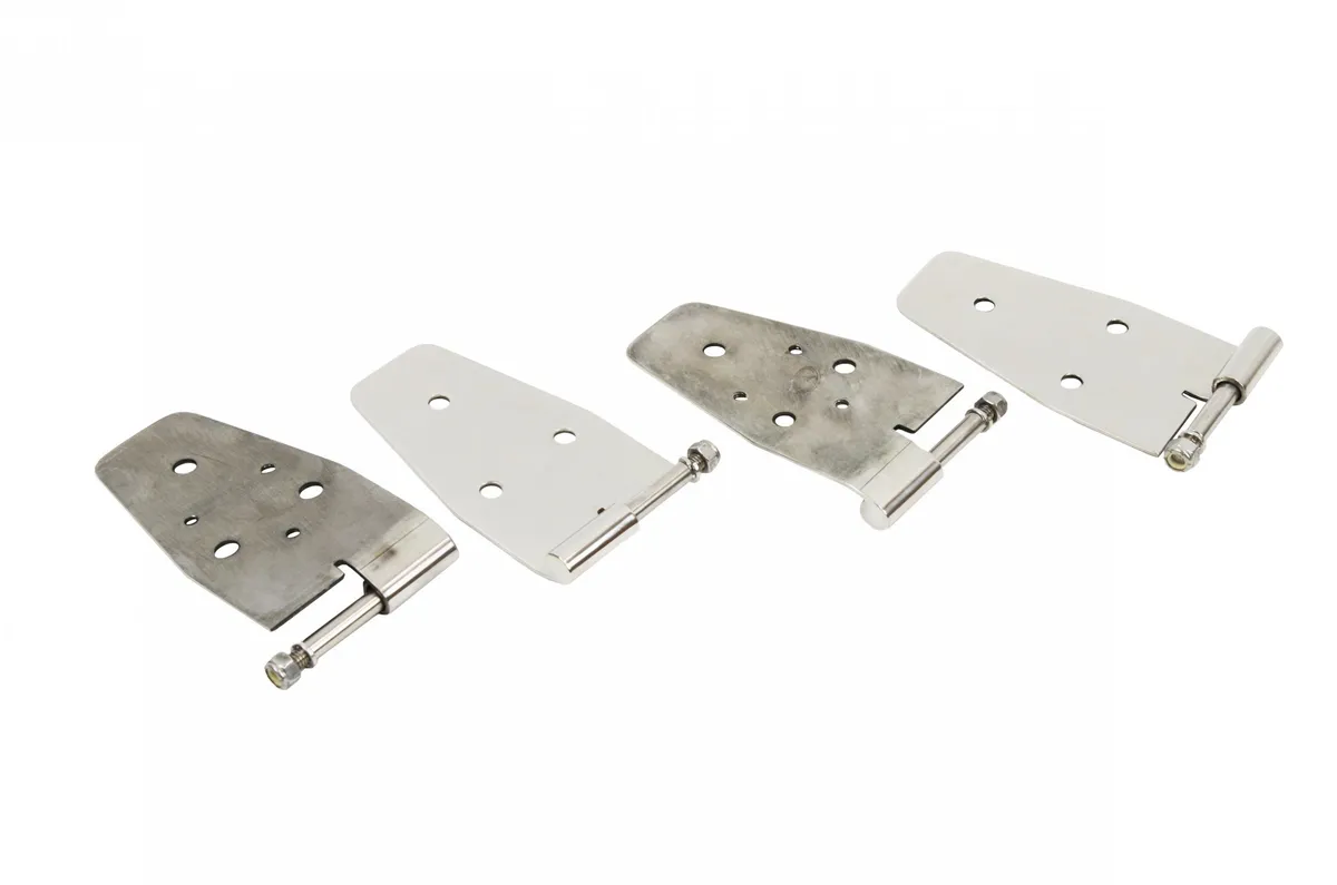 Jeep TJ Door Hinge Set 4 Pieces 97-06 Wrangler TJ Polished Silver Kentrol product image
