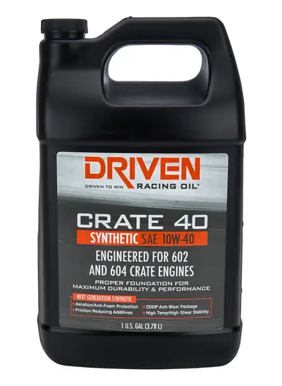 Driven Racing Oil Crate 40 10w40 Synthetic Oil 1 Gallon