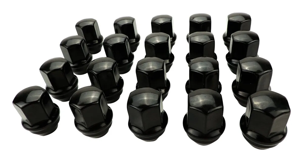 Crown Automotive Jeep Replacement 6509422BLK Black Lug Nut Kit for 2011+ Jeep JL, JT, WK2, & WL Models, M14 x 1.5 Threads product image