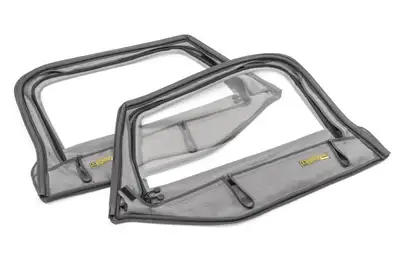 MasterTop Jeep Fabric Replacement Upper Door Skins For 97-06 Wrangler TJ Black Diamond Pair MasterTop