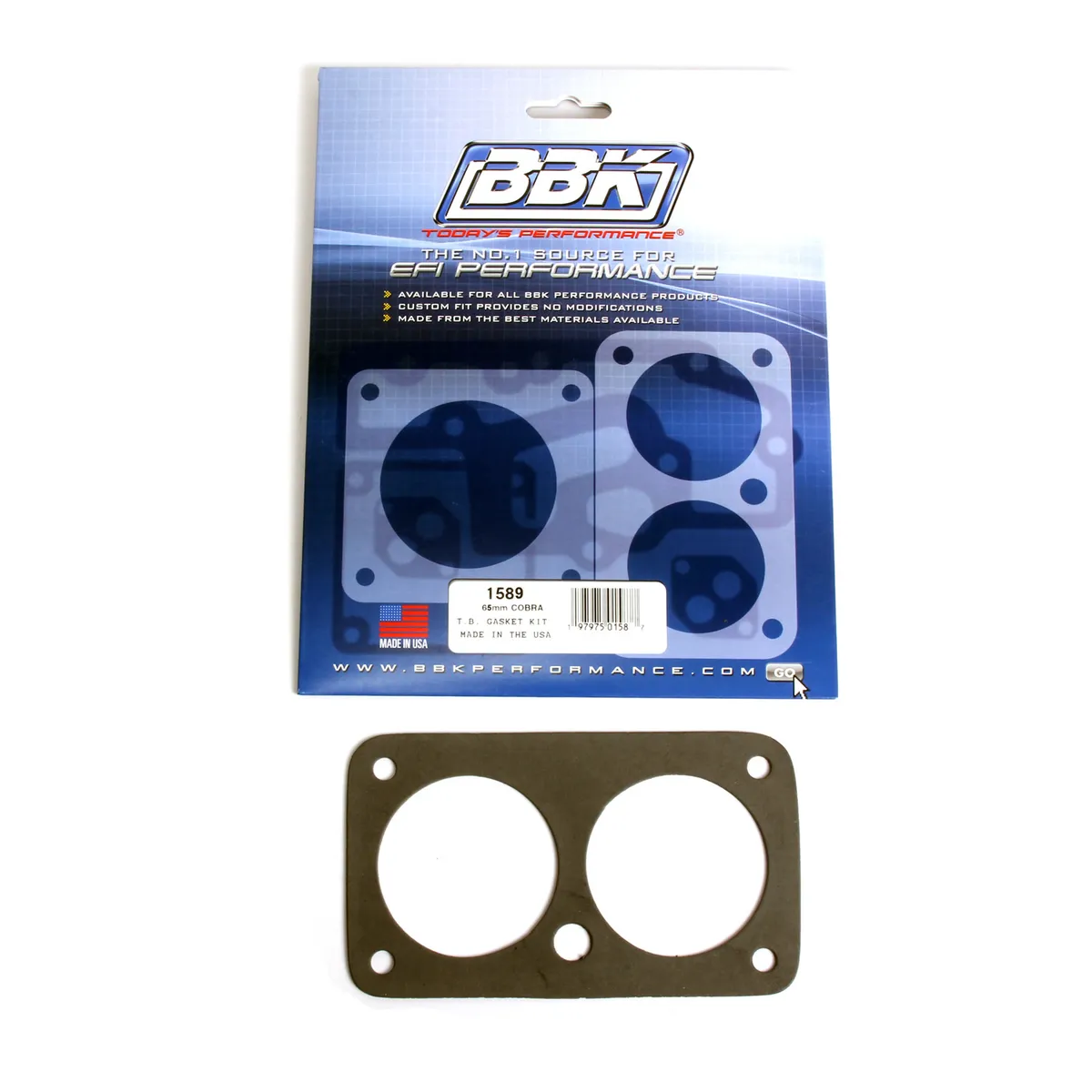 Bbk Performance Parts 1589 Throttle Body Gasket Kit Ford Lightning/Mustang Cobra 4.6l 65mm product image
