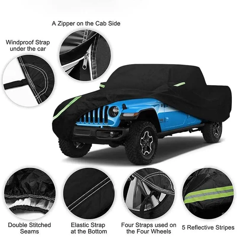 Black Cover Weatherproof 210D Oxford Cab Full Cover for Jeep Gladiator JT 2/4 Doors product image