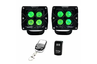Quake LED Quake LED - Qse530 - 3 Inch Work Light 20 Watt Flood RGB Accent Seismic Series Quad-Lock/Interlock