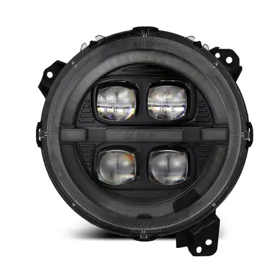 AlphaRex 18c Wrangler/Gladiator Jl/Lt Nova Series LED Prjctr Headlights Alpha Blck
