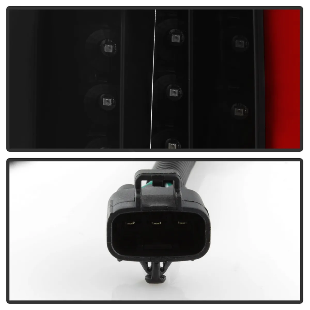 XTune Light Bar LED Tail Lights; Black Smoked; product image