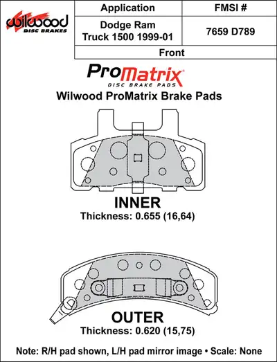 Wilwood Brakes Original Equipment Pads - 150-D0789K