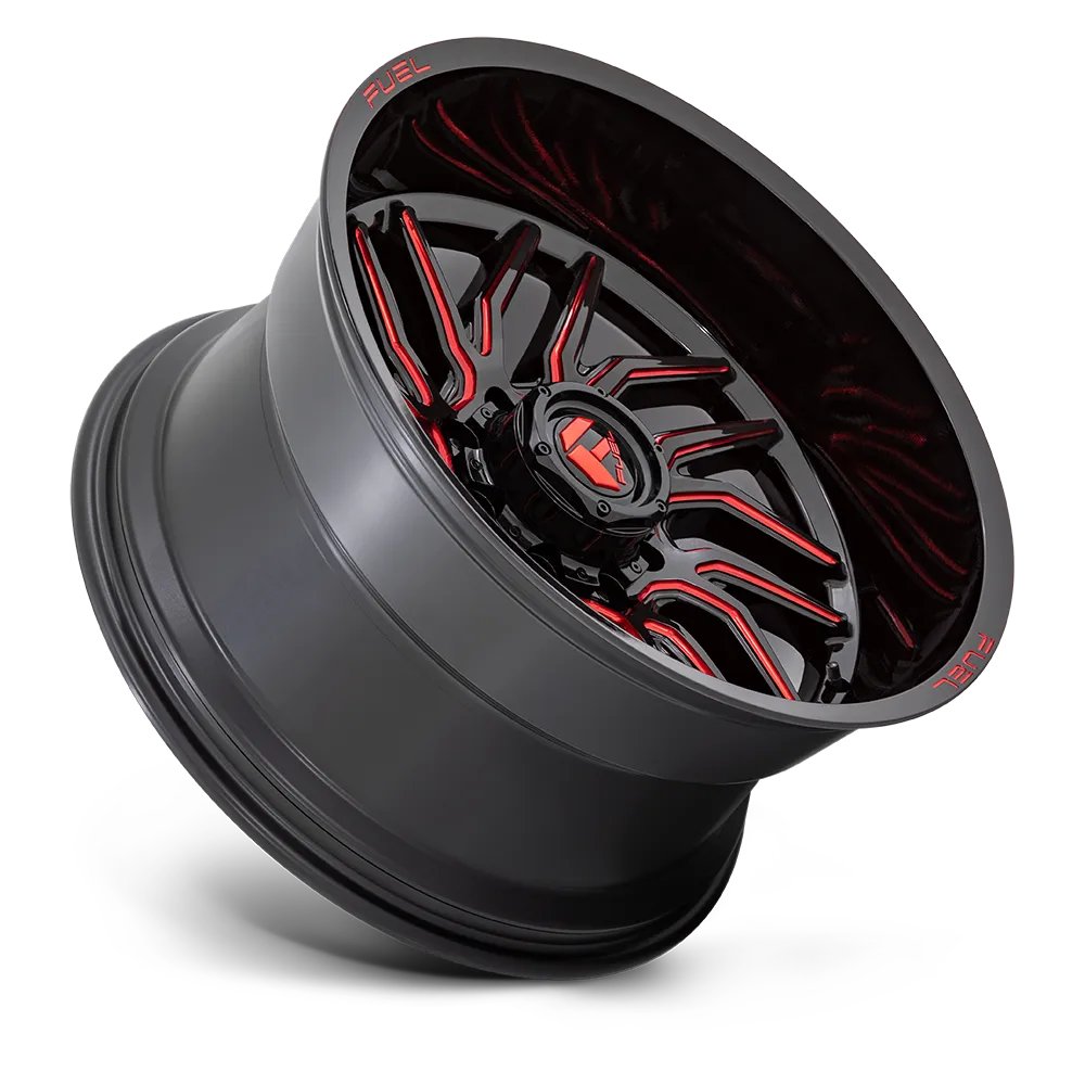 Fuel Wheels | Hurricane | Gloss Black Milled Red Tint product image