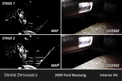 Diode Dynamics Diode Dynamics - Interior LED Kit for 2005-2009 Ford Mustang, Cool White Stage 2