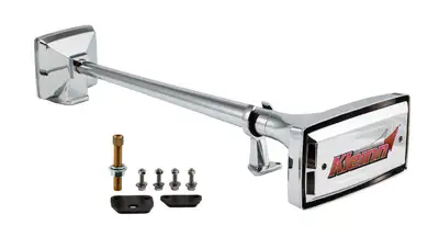 Kleinn Automotive Accessories 25in Single Chrome Plated Zinc Alloy Roof Mount Horn Square Trumpet End With Horn Cover