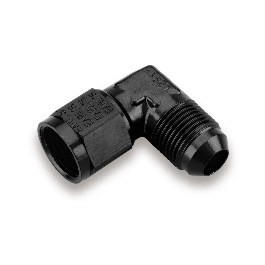 Earl's Performance Swivel Fitting Female to Male 8an 90 Deg
