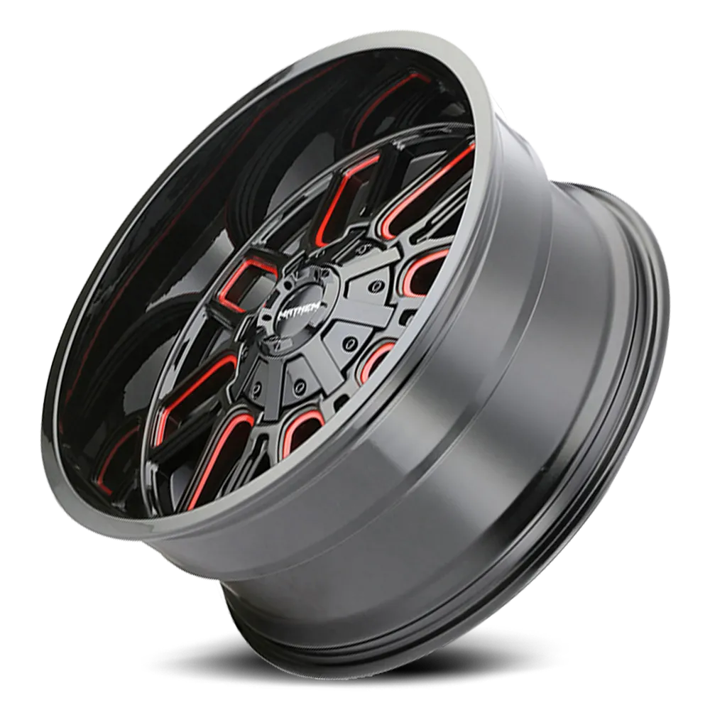 Mayhem Offroad Wheels Cogent 8107 RD 18x9 Prism Red Black 0 Off Set 6 Lug 5 BSM 106 Bore Cast Aluminum product image