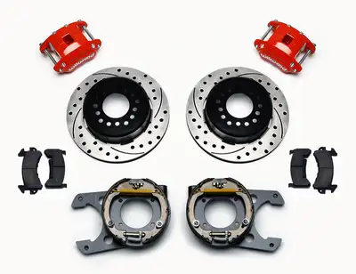 Wilwood Brakes Wilwood D154 PS Park Brake Kit Drilled Chevy C-10 2.42 Offset 5-lug