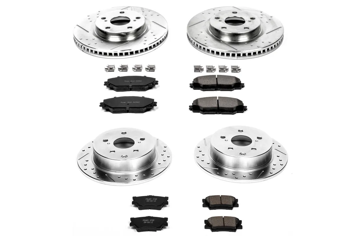 Z23 Evolution Sport Upgrade Kit: Drilled/Slotted Rotors; Carbon-Fiber Ceramic Pads W/Hardware product image