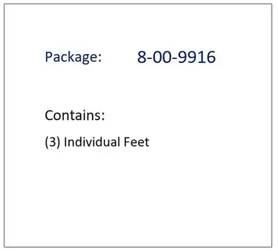 EXPOSED RACK 2.5in ss Feet