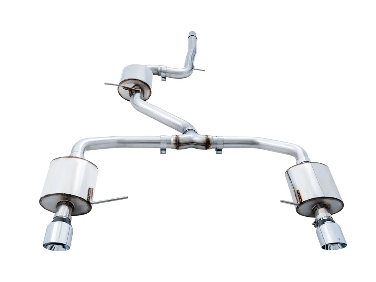 AWE Track Edition Exhaust - Non-Resonated - for MK7 Jetta GLI w/ Stock Downpipe - Chrome Silver Tips product image