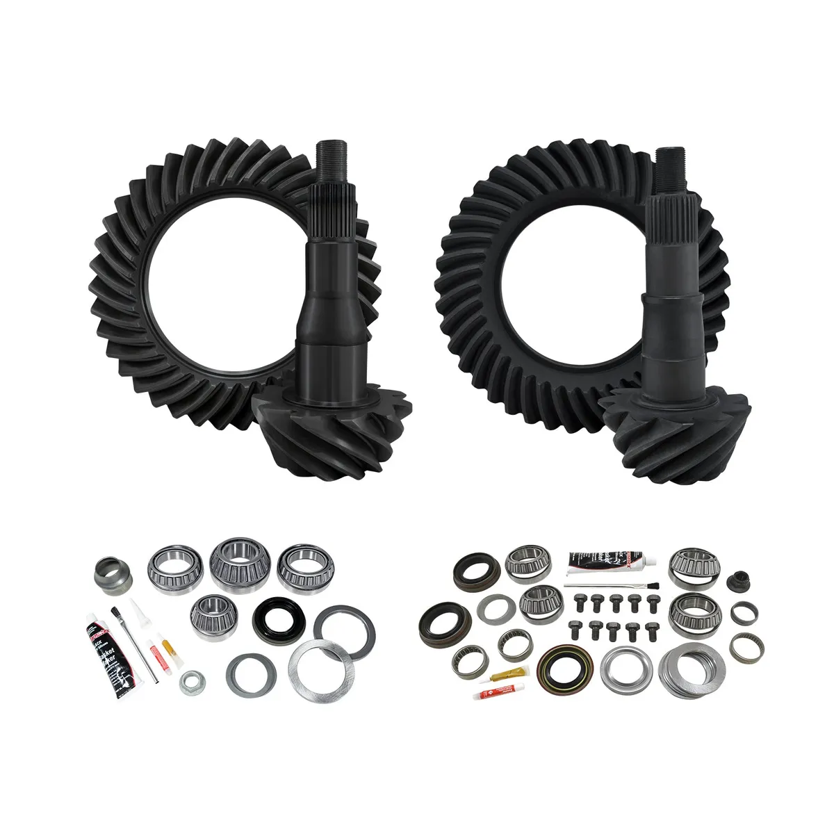 Yukon Gear and Axle Re-Gear & Installation Kit Ford 9.75 Inch Various F150 3.73 Ratio Fr&Rr '11&Up Ford F150 W/9.75 Rear 3.73 Complete Gear Package F/R R&P'S & Master Kits Yukon Gear