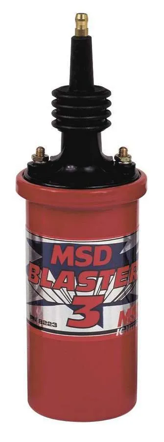 MSD Blaster 3 Ignition Coil/Extra Tall Tower W/Ignition Box/90 Deg Terminal & bo