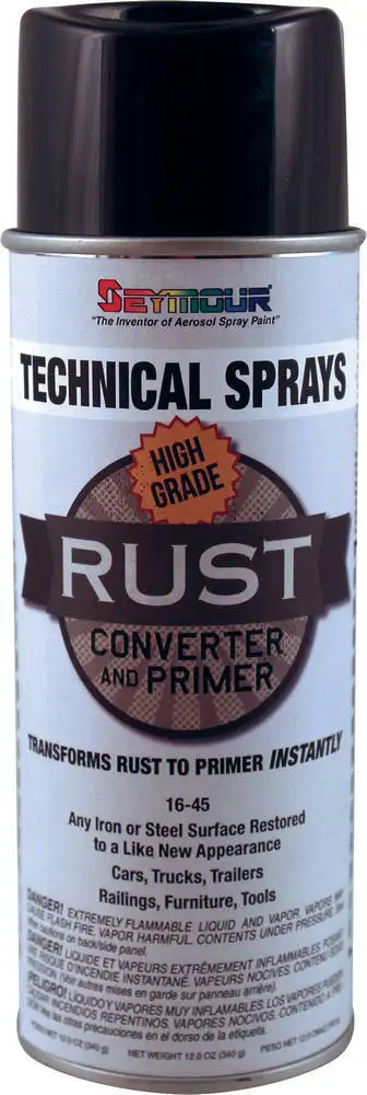 Seymour Seymour Paint Rust-to-Primer Converter Spray Paint, 12oz - Matte Black