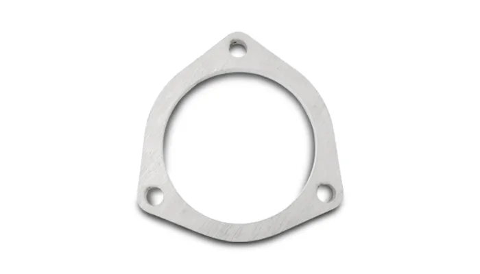 Exhaust Flange; 3 in. ID; 4.375 in. Flange W; 4.3125 in. Flange H; 0.375 in. Thickness; Stainless Steel; 3 Bolt; Box Of 5 Flanges; 3.875 in. Bolt Hole Circle; product image