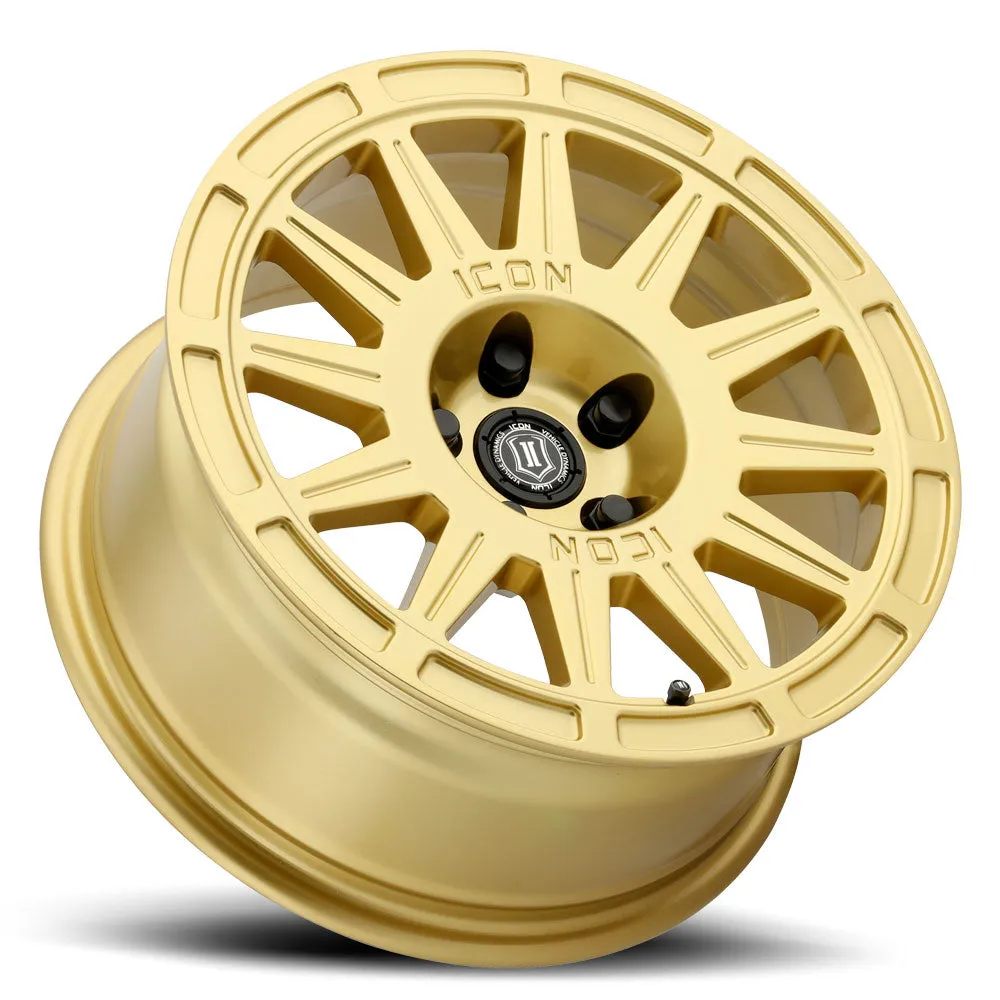 ICON Alloys Ricochet, Satin Black, 15 x 7 / 5 x 100, 15mm Offset, 4.6" BS product image