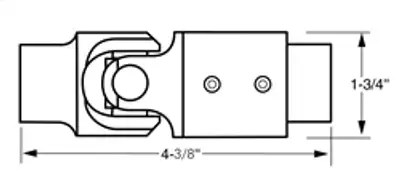 Borgeson Borgeson - Vibration Reducer - P/N: 034931 - Steel single universal joint and vibration reducer combination. Fits 3/4 in. Double-D X 3/4 in.-30 Spline.