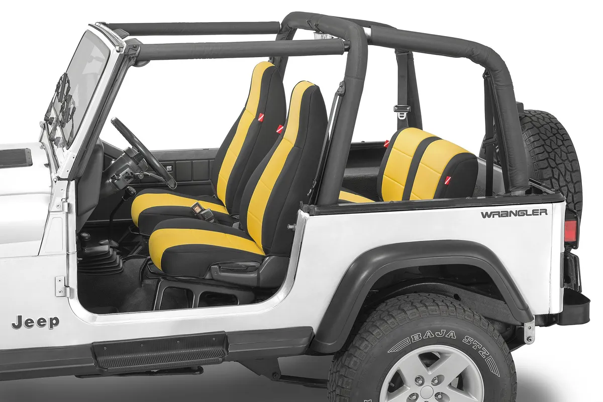 Jeep Wrangler Neoprene Seat Covers for 1991 Jeep Wrangler YJ Yellow Diver Down product image