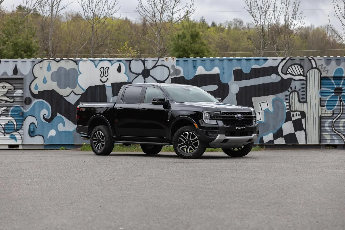2024-Up Ford Ranger 2.3L Ecoboost Armor Lite Aluminized Steel 3-Inch Cat-Back Single Side Exit with Polished Tip MBRP product image