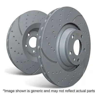EBC Brakes 3GD Series Sport Slotted Rotor Set; Front; For FMSI Pad No. D2380; Vented; 325mm Dia.; 30mm Thick;