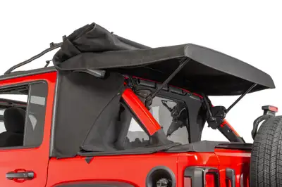 MasterTop Wind Stopper Plus/Tonneau Cover Ultimate Combo 2018-2023 Jeep JLU Wrangler 4DrSoft Top Models MasterTwill