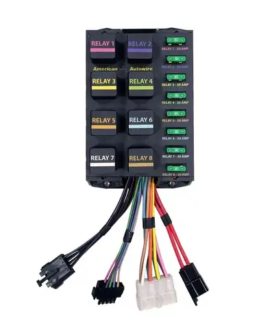 American Autowire American Autowire Universal 8 way banked relay system - 8 Way Banked Relay System