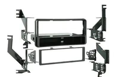 Metra Electronics Turbokits; Radio Installation Kit; Incl. Instructions/Hardware/Under-Radio Storage Pocket/Snap-In Iso Support System; Recessed Din Opening; High-Grade ABS Plastic;