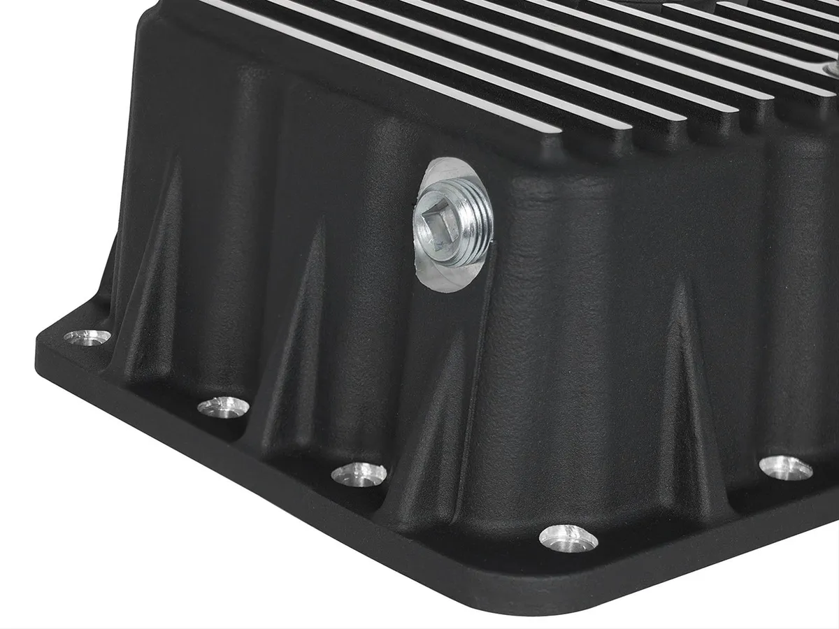 aFe Power 11c F250/F350 Powerstroke V86.7l Pro Series Engine Oil Pan Black W Machined Fins