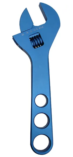 Adjustable AN Fitting Wrench This Wrench Fits AN Fitting Sizes 10AN-20AN Blue Anodized Billet Aluminum Proform product image