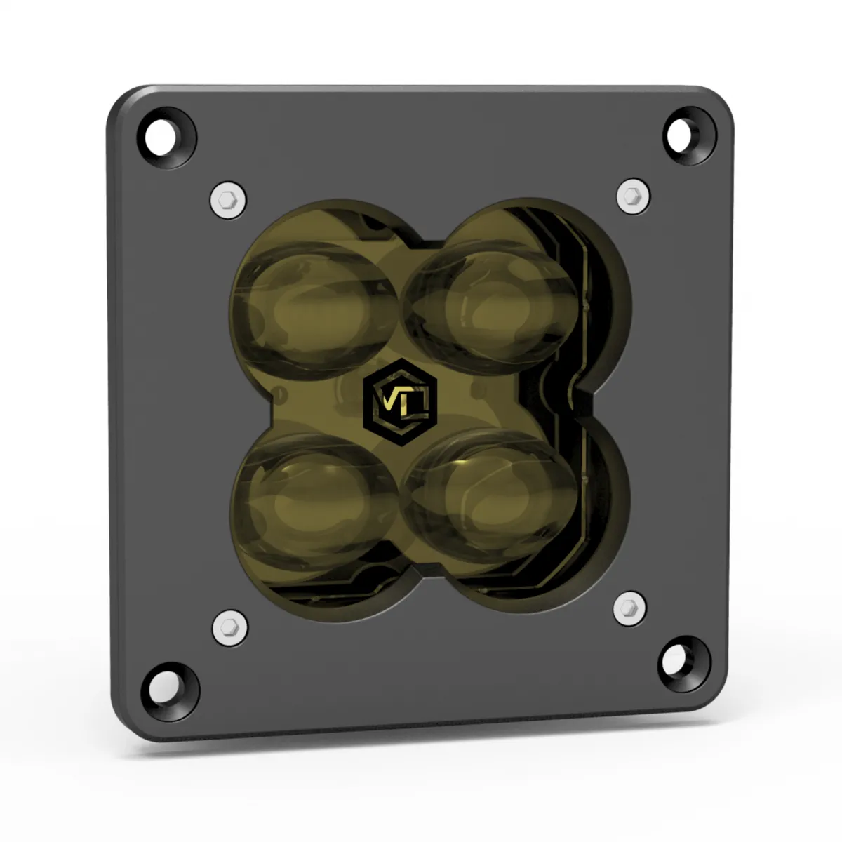 Fng 3 rr SAE 3 Inch Backlit Fog Light Pods Yellow Flush Mount Dot/Sae Pair Vivid Lumen product image