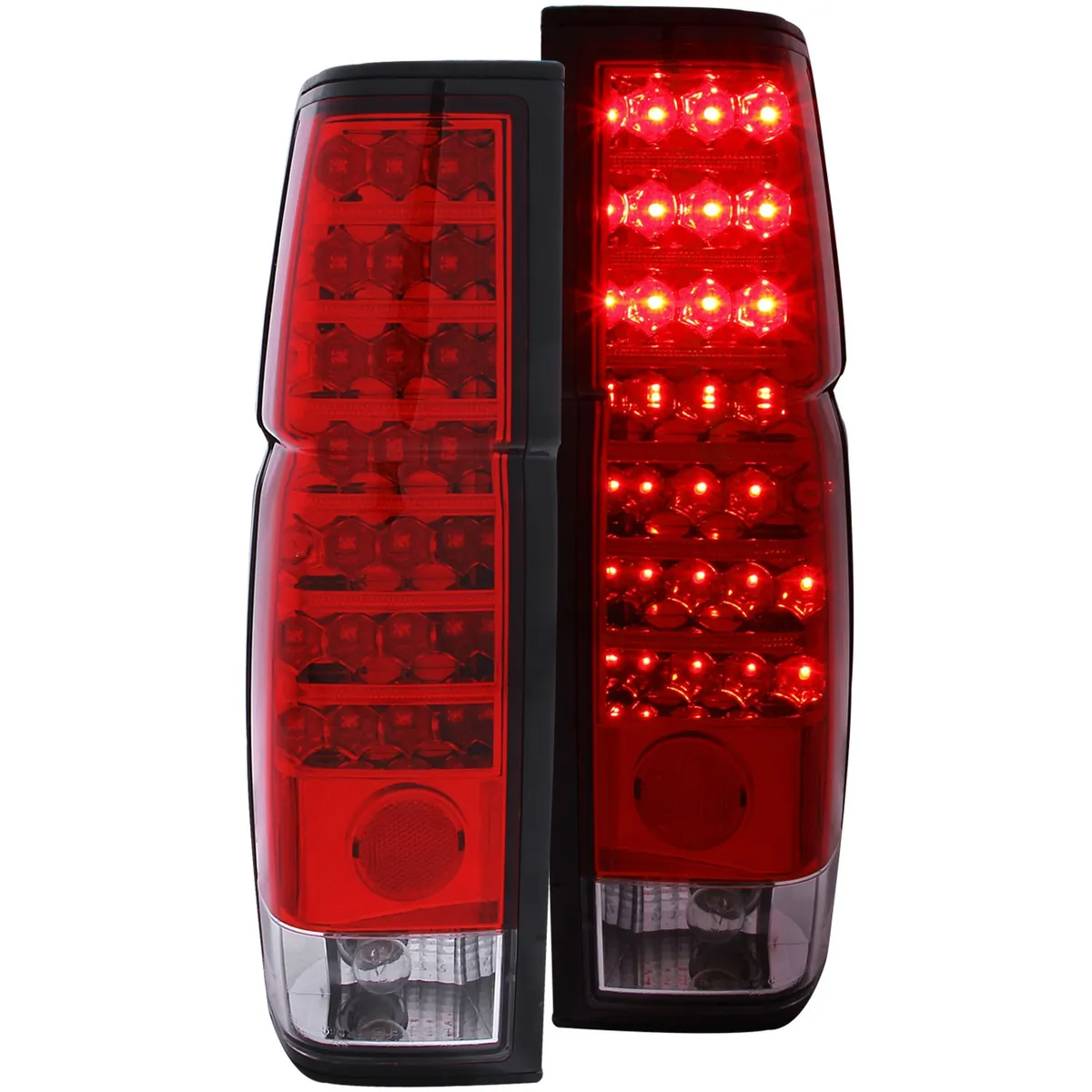 Nissan Hardbody 86-97 LED Tail Lights Chrome Red/Clear Lens product image